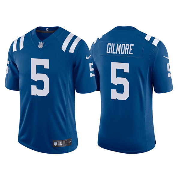Men's Blue Indianapolis Colts #5 Stephon Gilmore Stitched Football Jersey